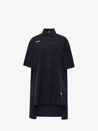 CL_SHORT SLEEVE STEP HEM SHIRT DRESS - WASHED BLACK_DR0504PG1823