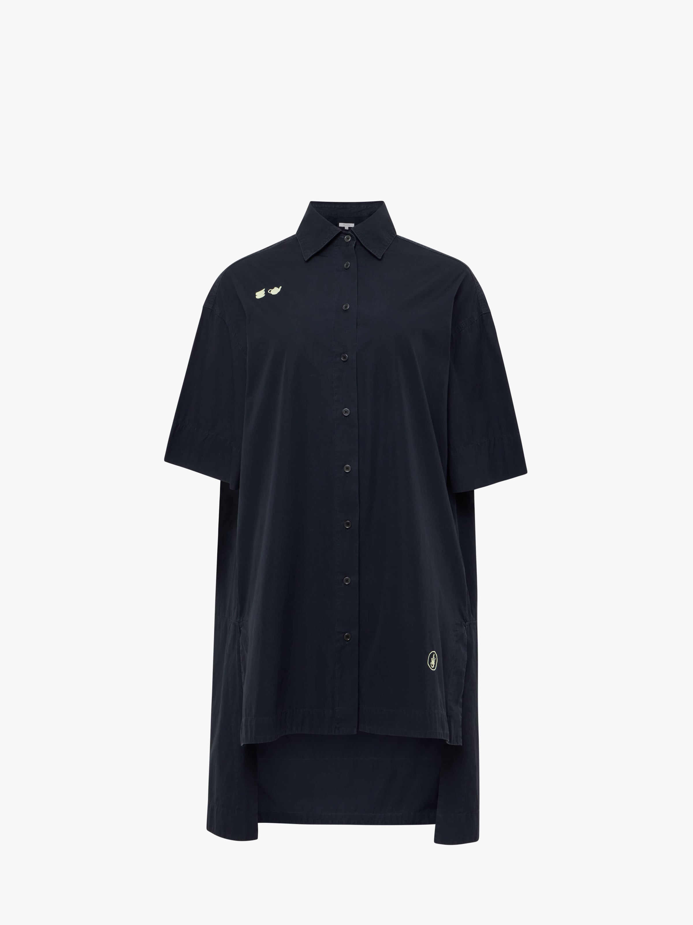 CL_SHORT SLEEVE STEP HEM SHIRT DRESS - WASHED BLACK_DR0504PG1823