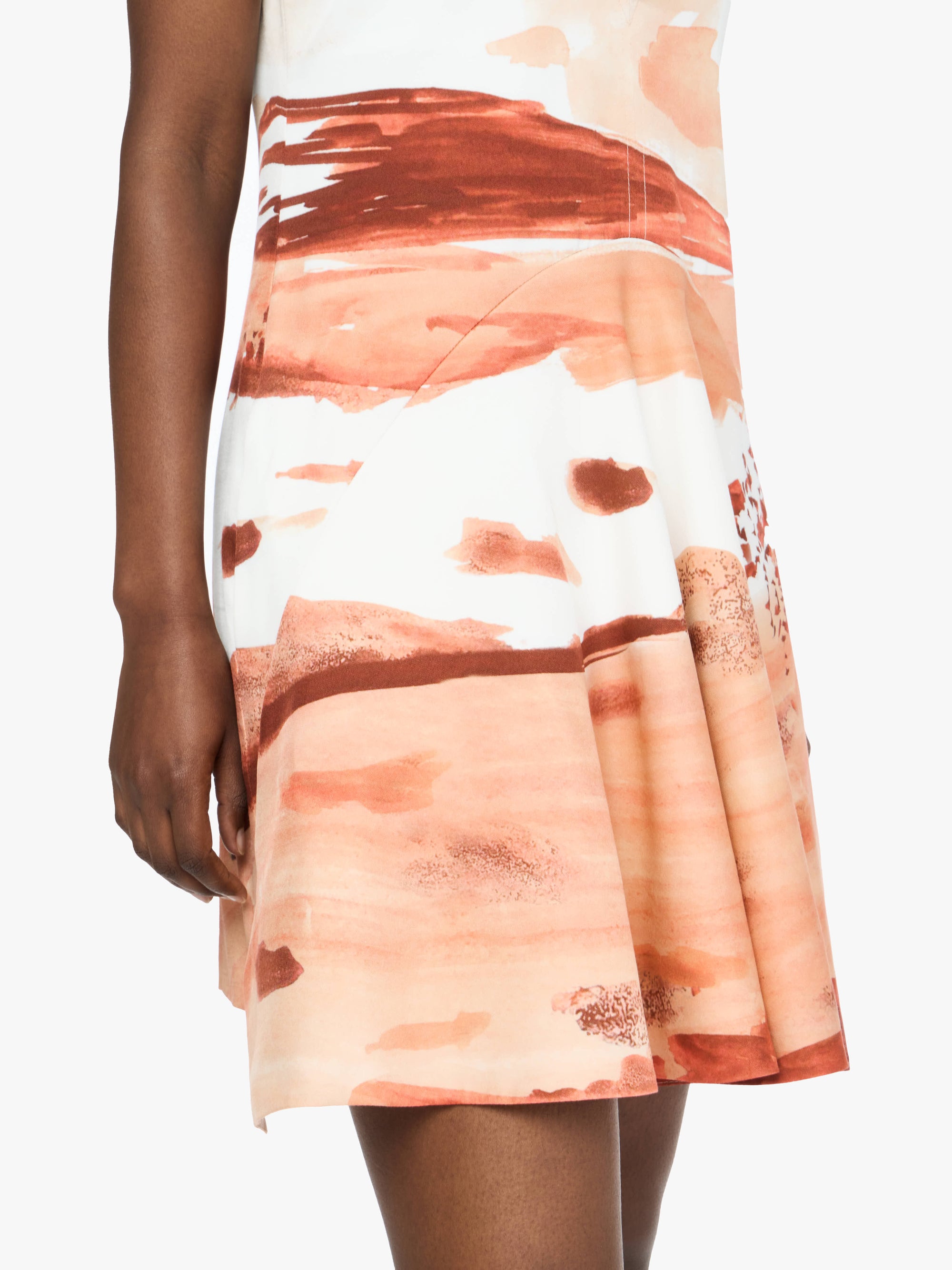 PRINTED V-NECK MINI DRESS