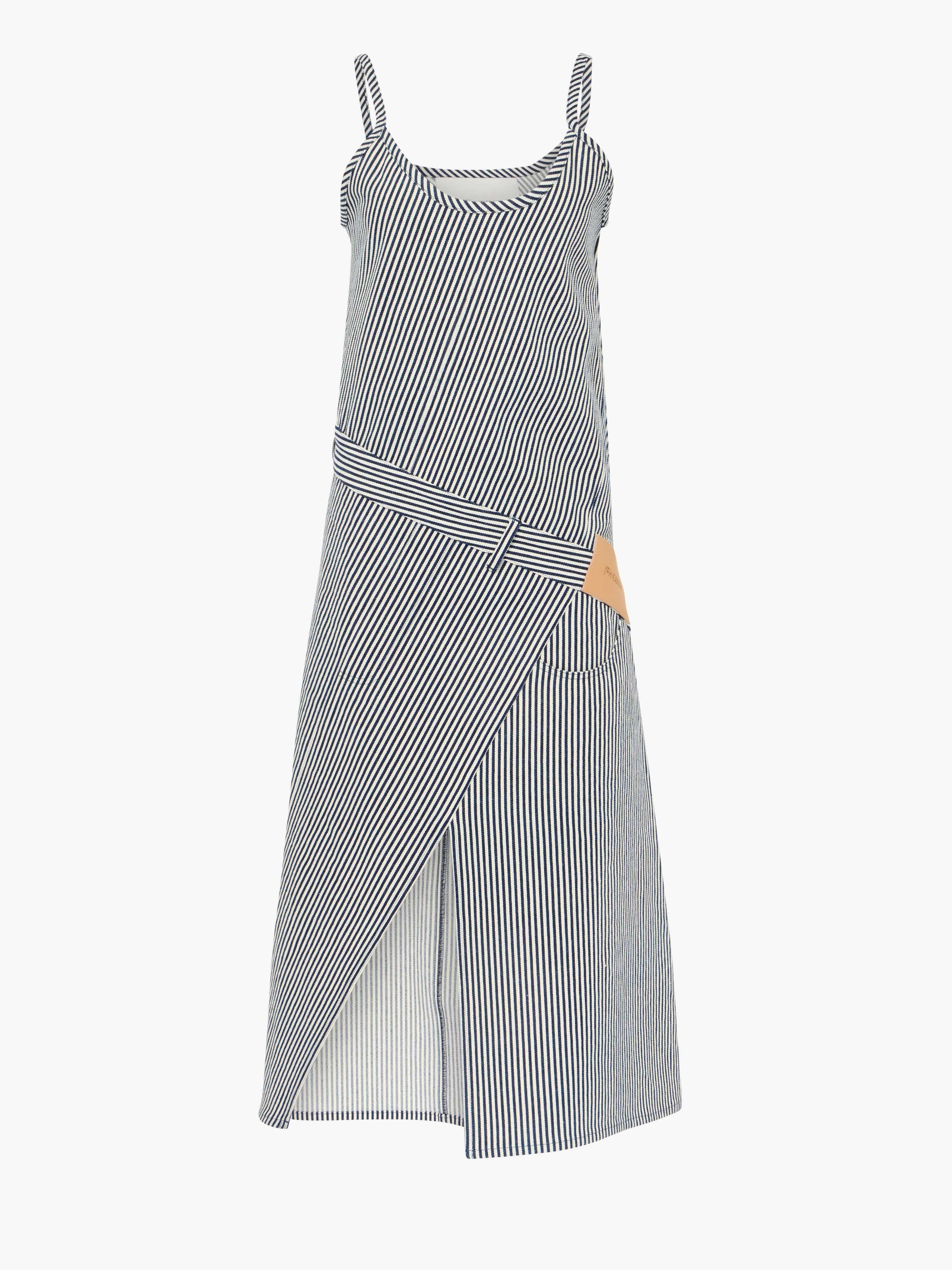 CL_TWISTED WORKWEAR DRESS - OFF WHITE/NAVY_DR0517PG1819