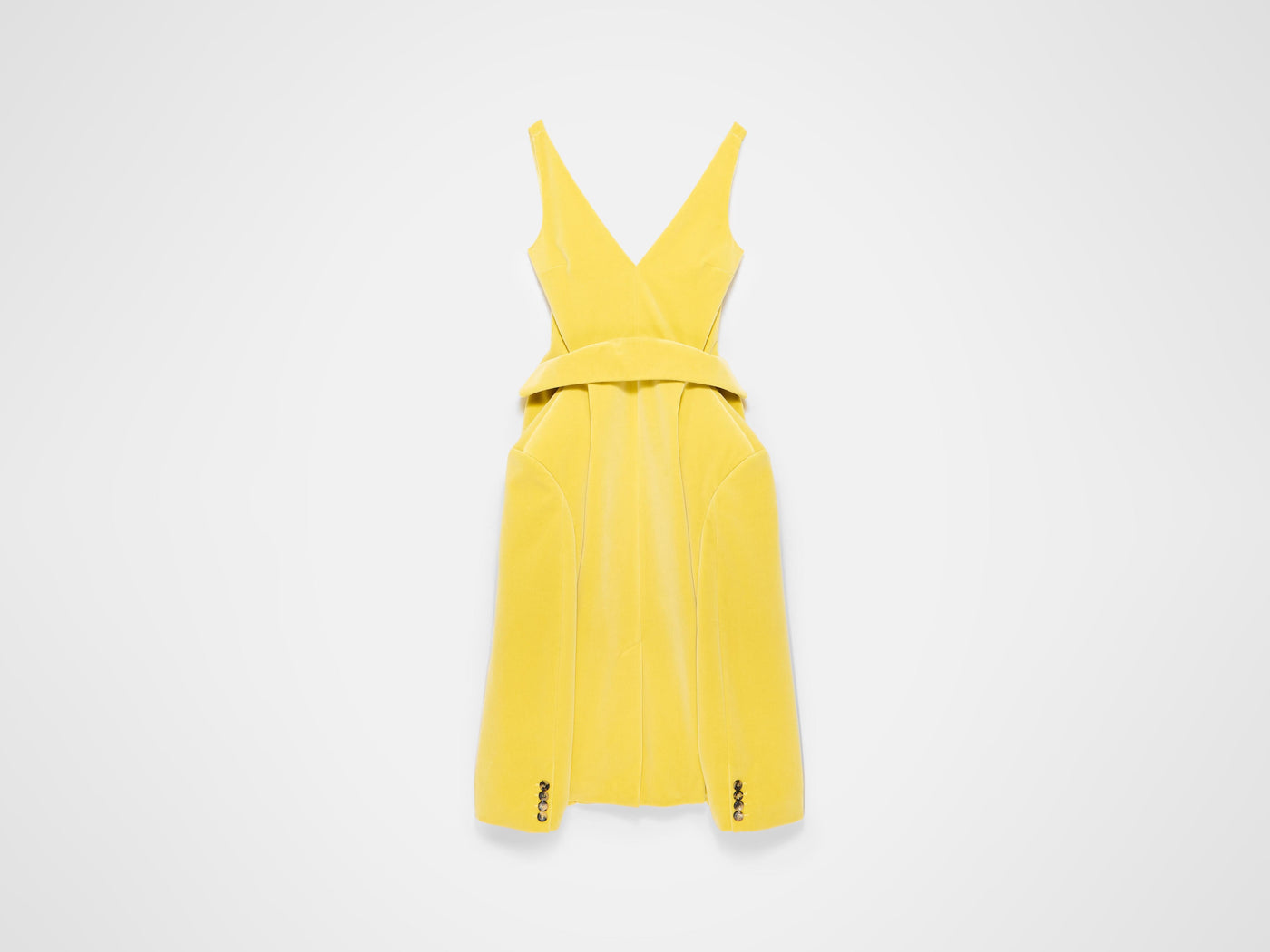 structured dress soft lemon Product Front 8