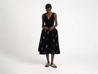structured embellished dress black Model Front 1