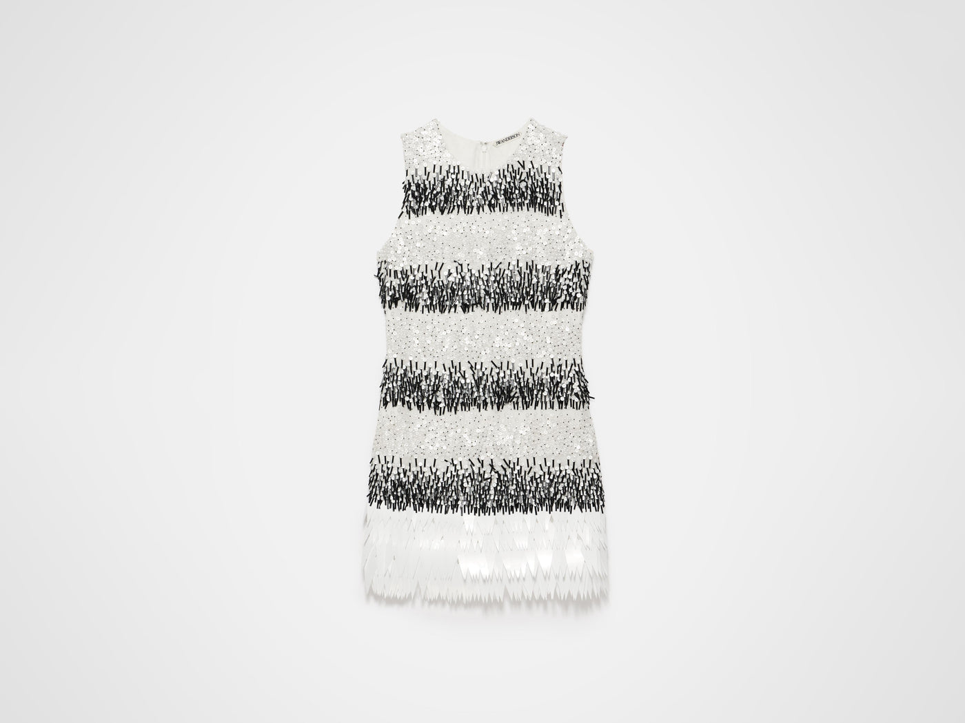 embellished dress black off white Product Front 6