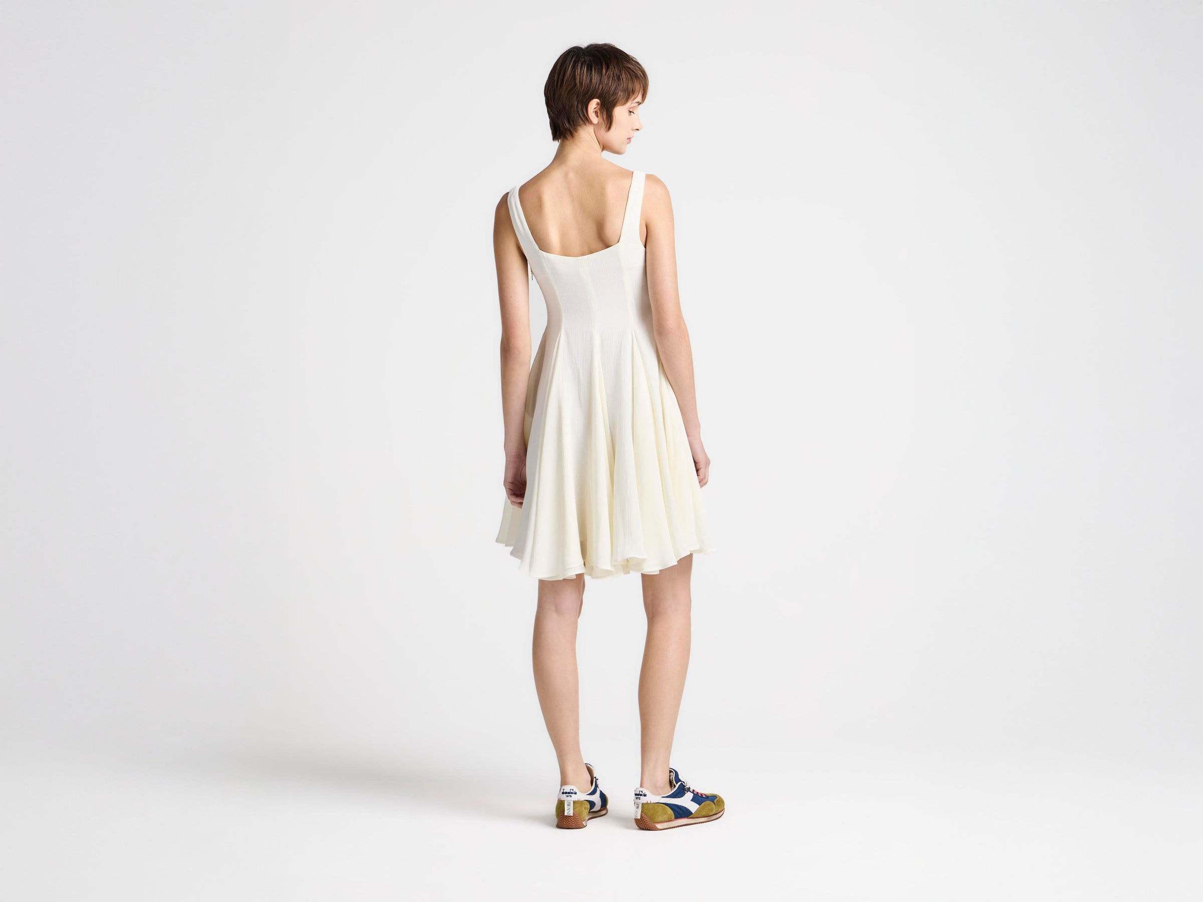 WOMENS BABYDOLL DRESS IN IVORY