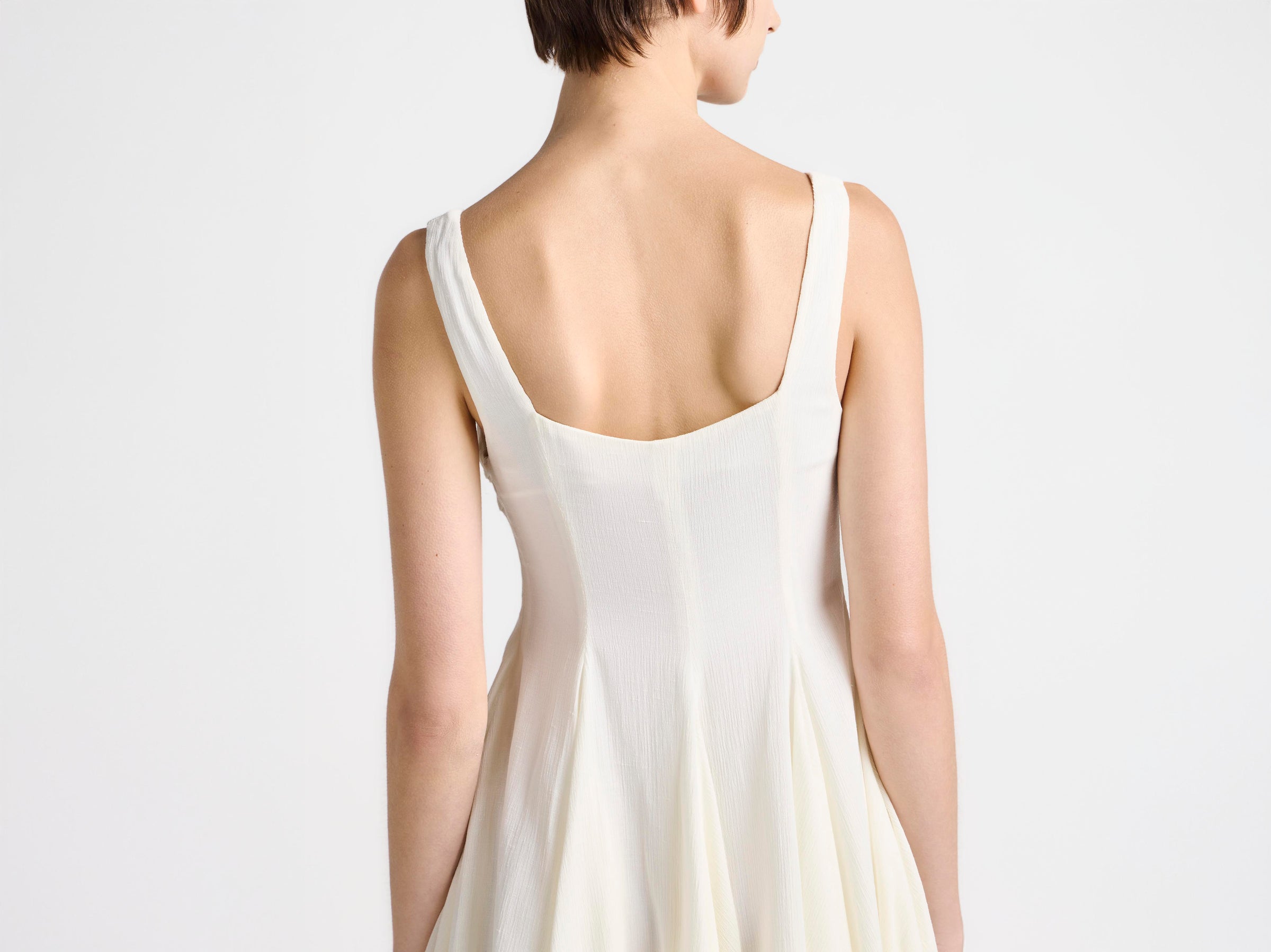 WOMENS BABYDOLL DRESS IN IVORY