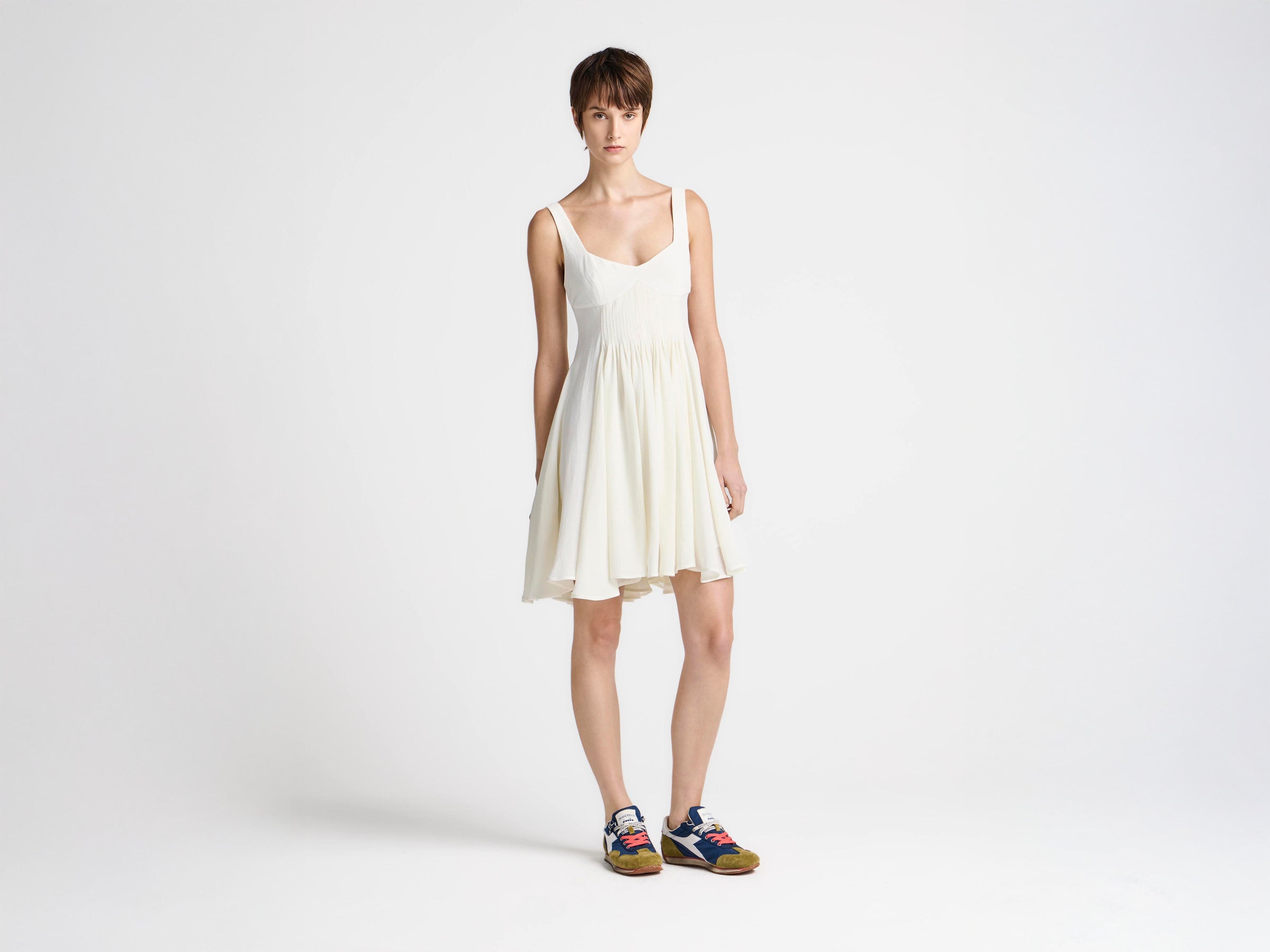 WOMENS BABYDOLL DRESS IN IVORY