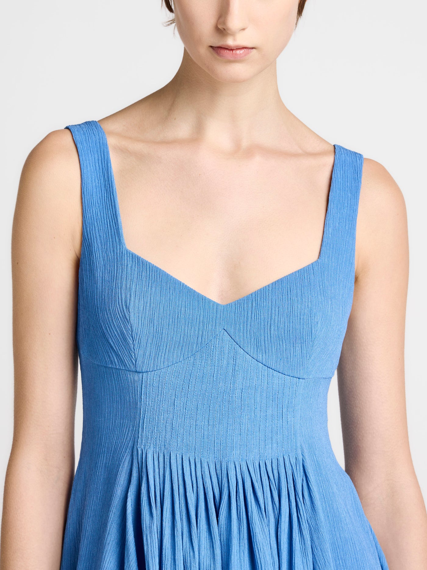 WOMENS BABYDOLL DRESS IN CORNFLOWER BLUE