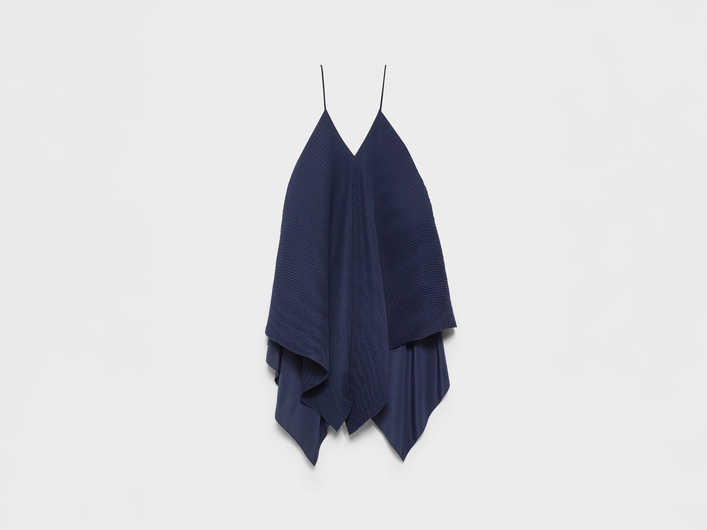 WOMENS PLEATED DRESS IN NAVY