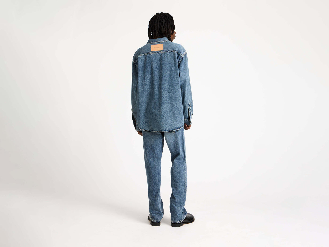 OVERSIZED SHIRT IN MID BLUE
