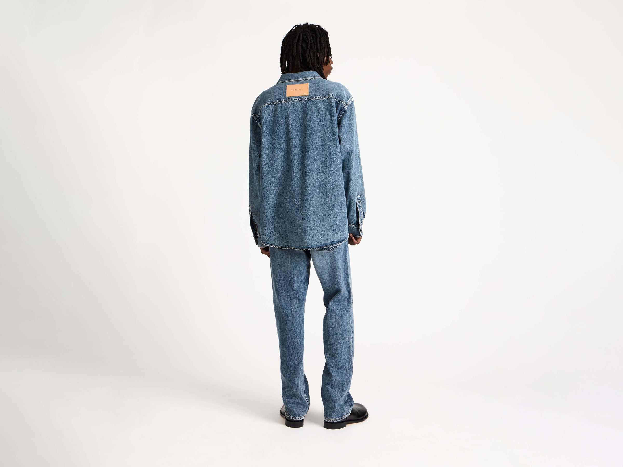OVERSIZED SHIRT IN MID BLUE