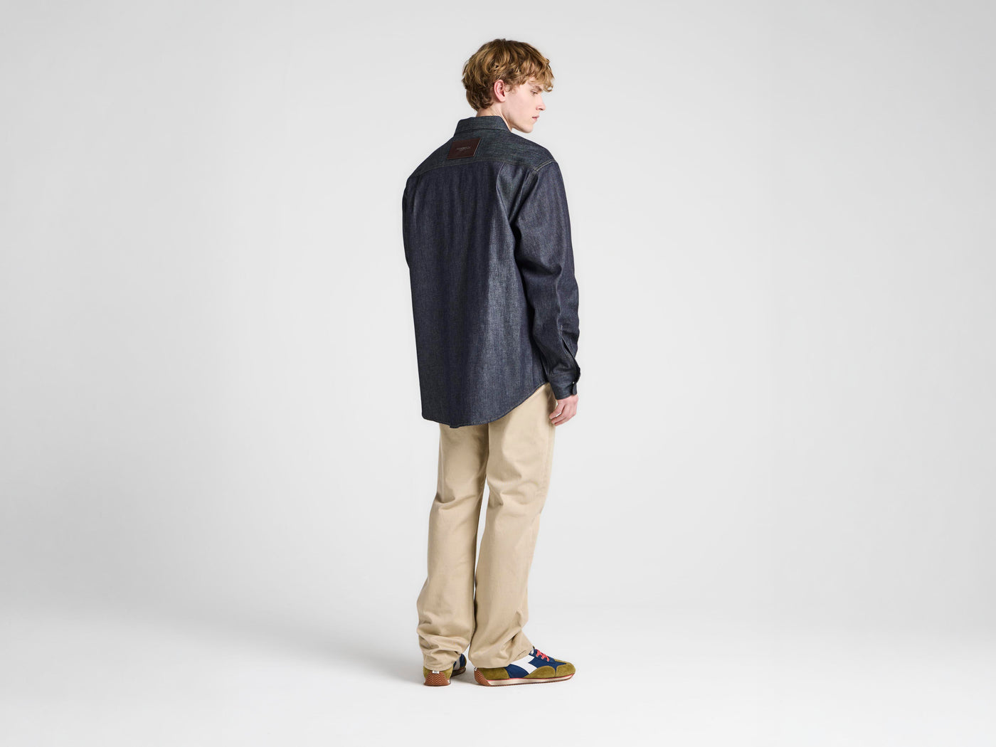 MENS OVERSIZED DENIM SHIRT IN INDIGO