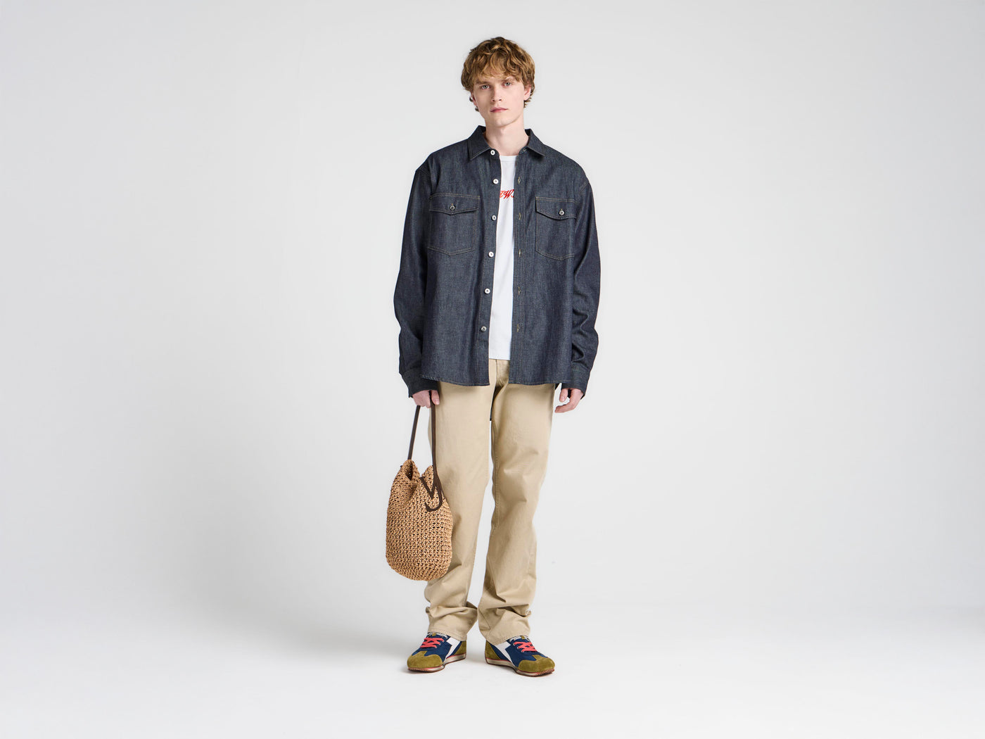 MENS OVERSIZED DENIM SHIRT IN INDIGO