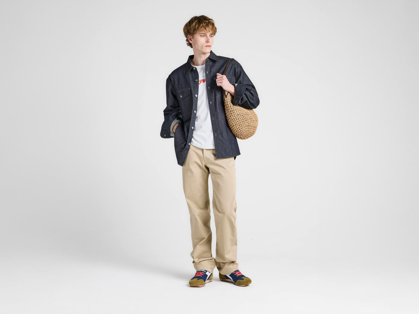 MENS OVERSIZED DENIM SHIRT IN INDIGO