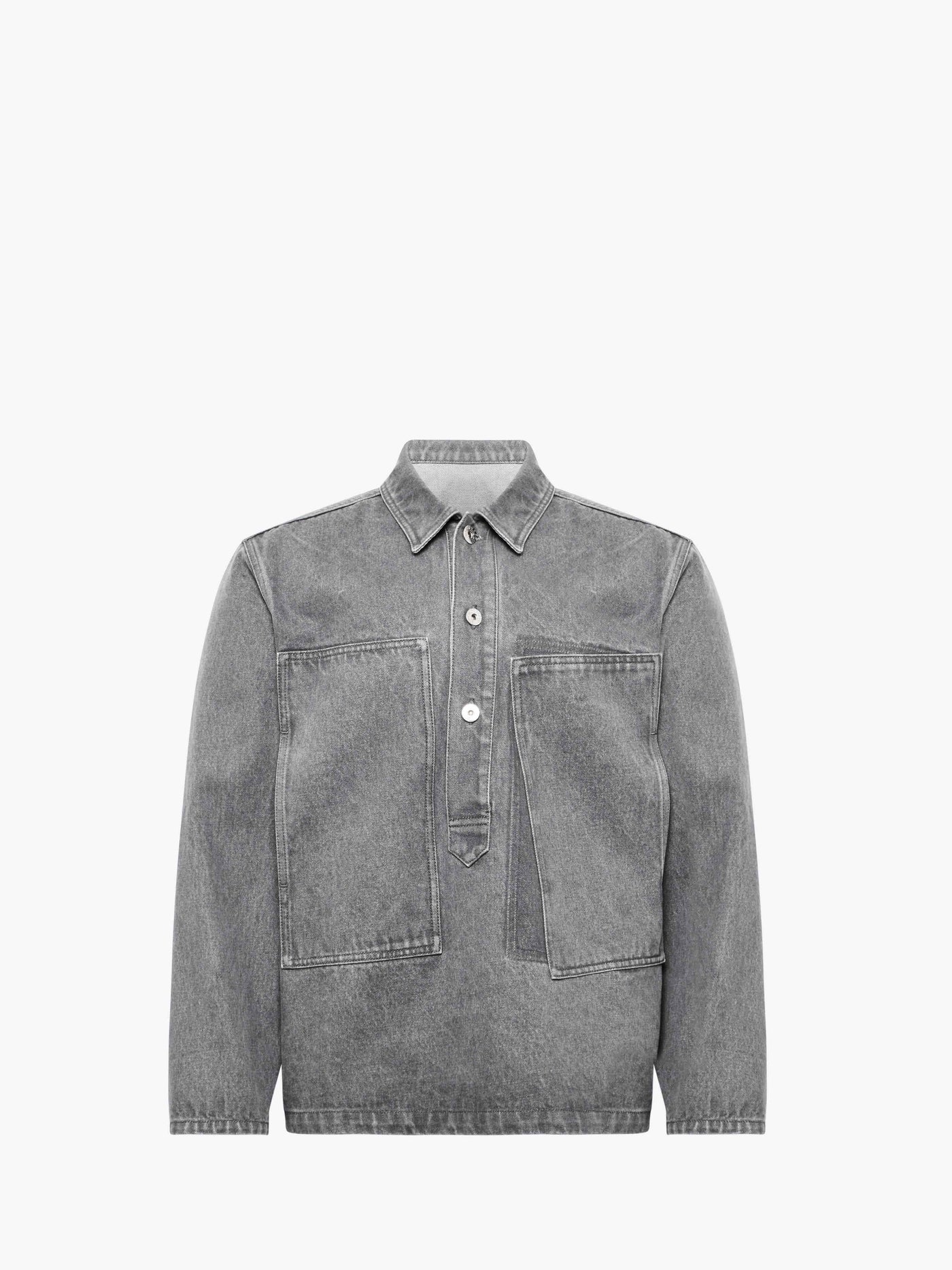 CL_PATCH POCKET RUGBY SHIRT - LIGHT GREY_DS0014PG1837