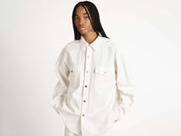 oversized shirt white 1 Model Detail 1