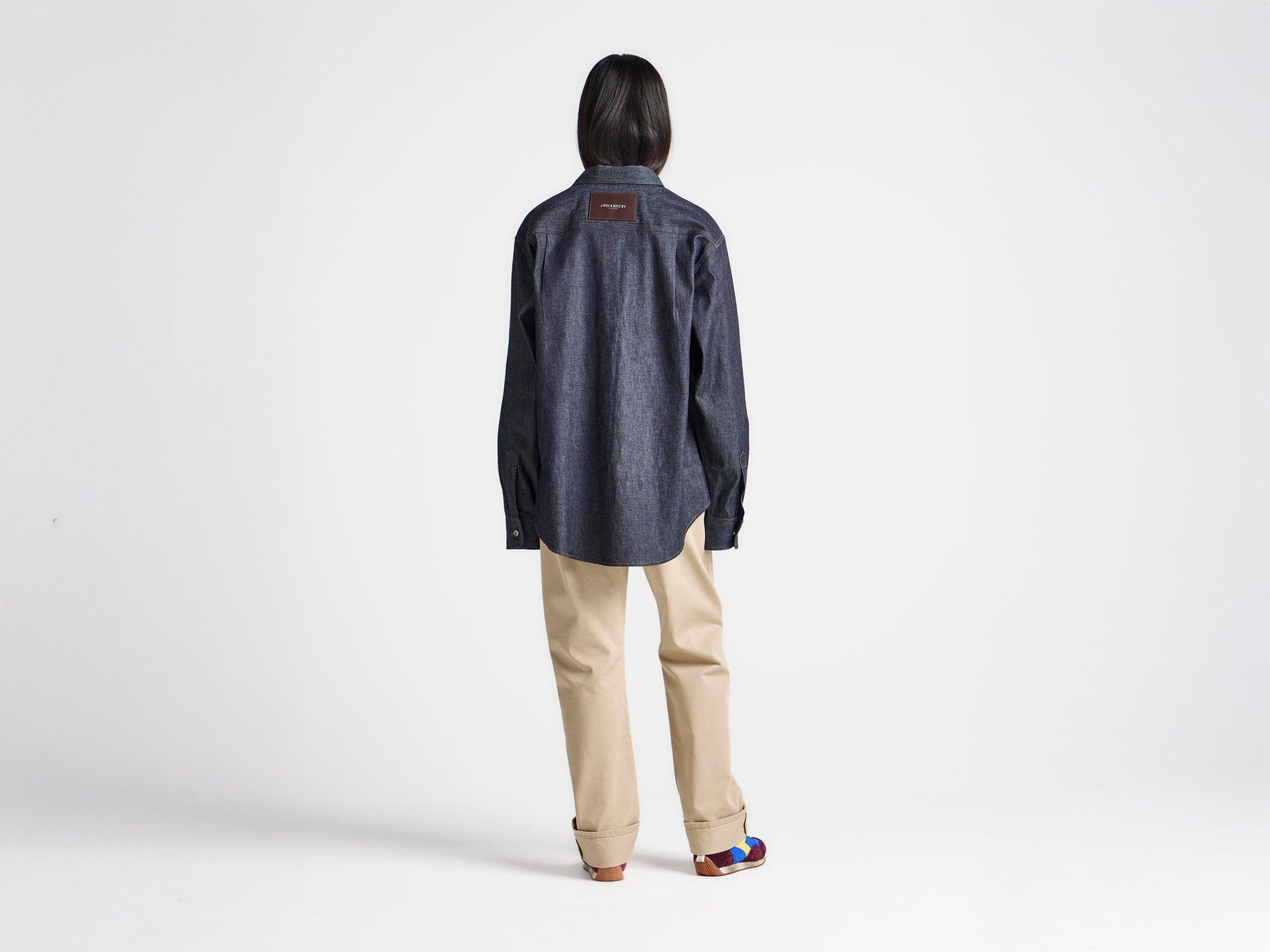WOMENS OVERSIZED DENIM SHIRT IN INDIGO
