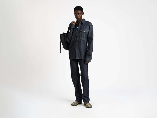 OVERSIZED DENIM SHIRT IN INDIGO