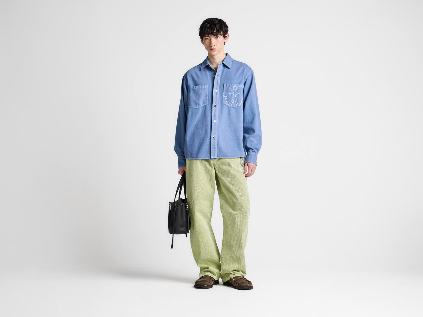 MENS OVERSIZED SHIRT IN FRENCH BLUE