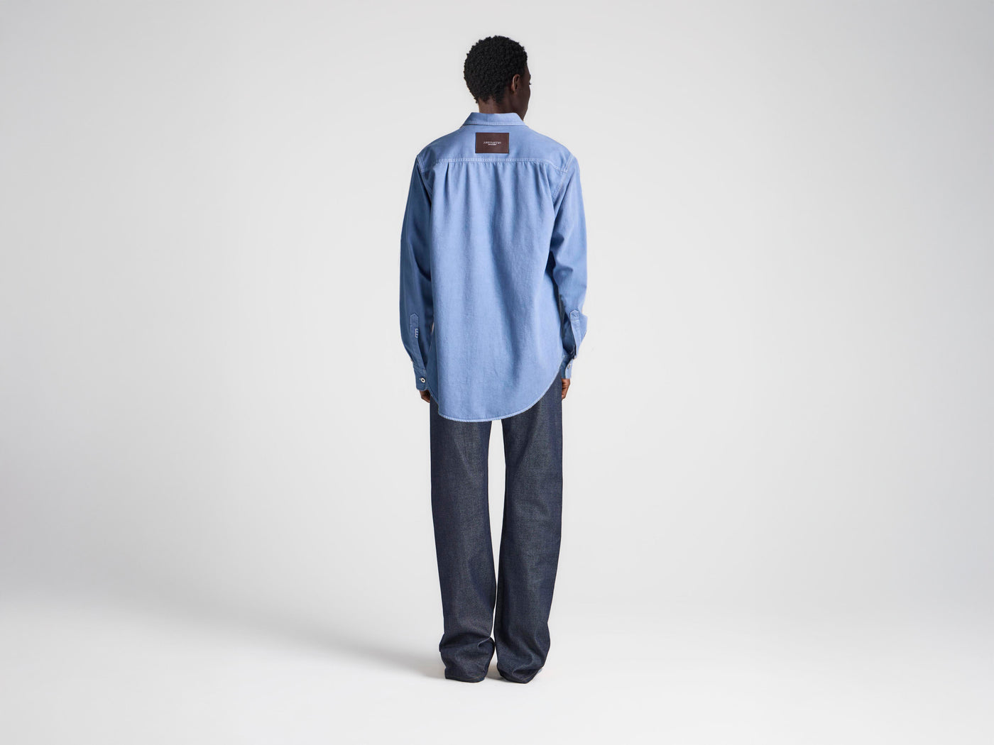 WOMENS OVERSIZED SHIRT IN FRENCH BLUE