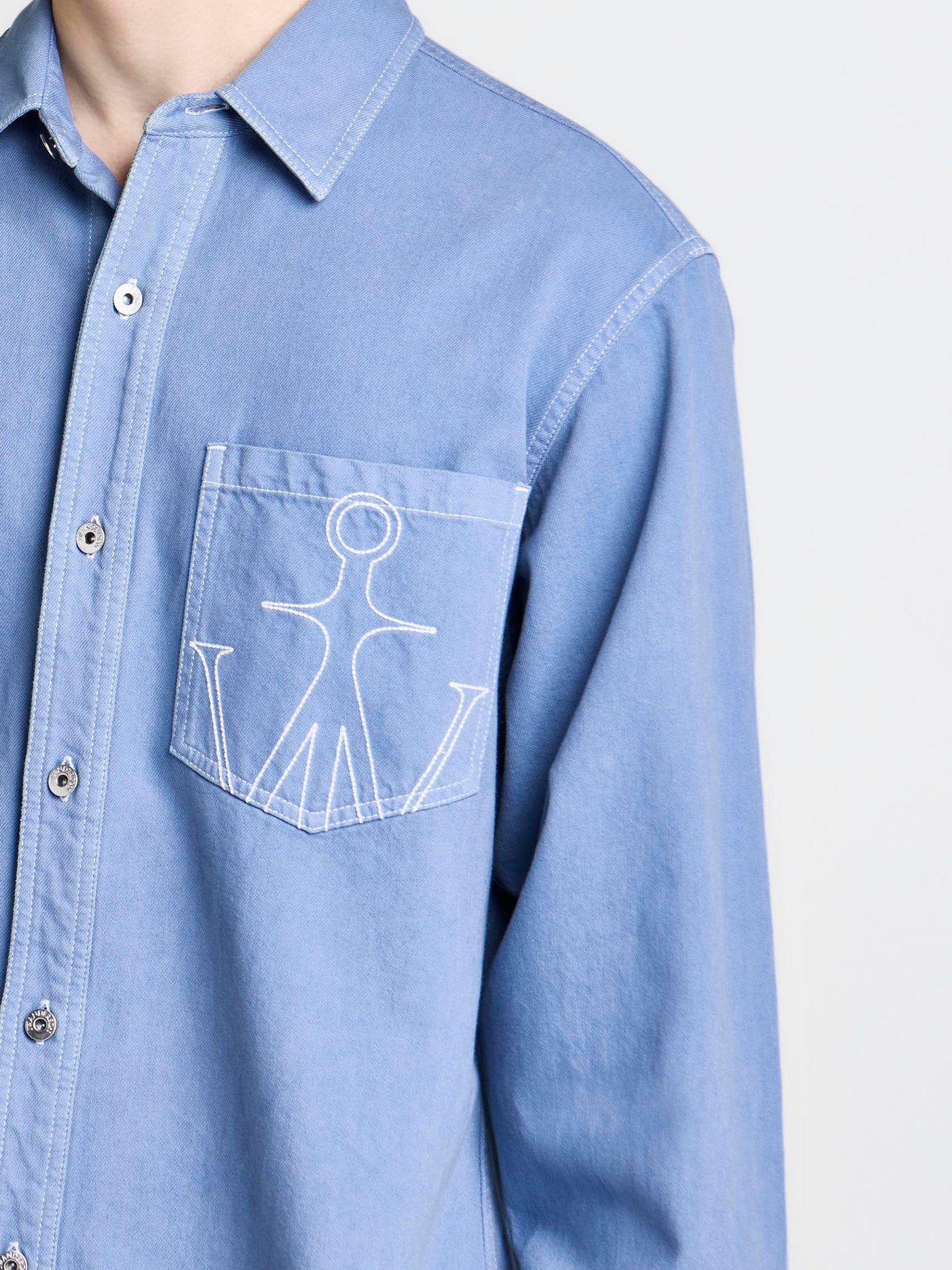 WOMENS OVERSIZED SHIRT IN FRENCH BLUE