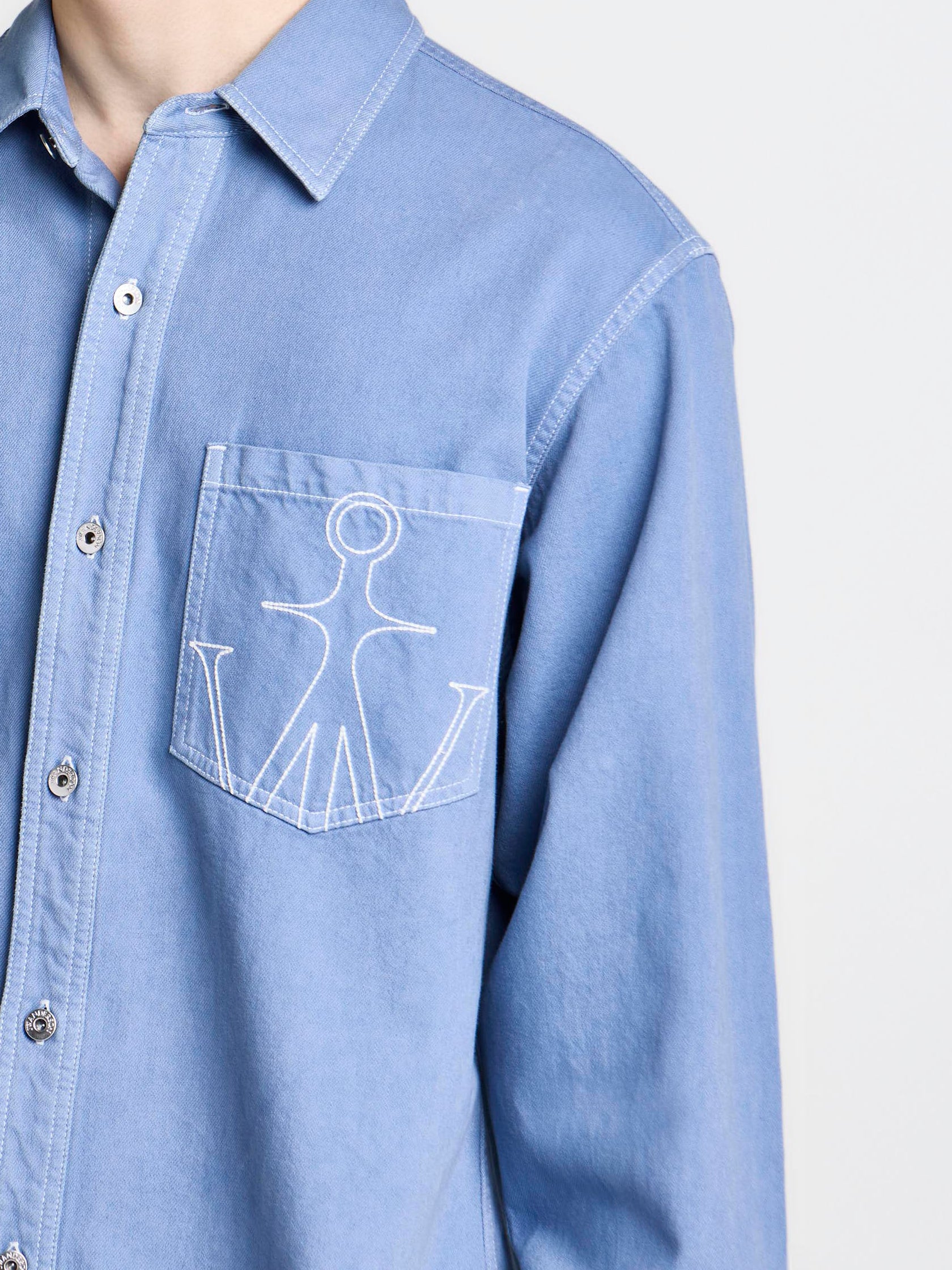 WOMENS OVERSIZED SHIRT IN FRENCH BLUE