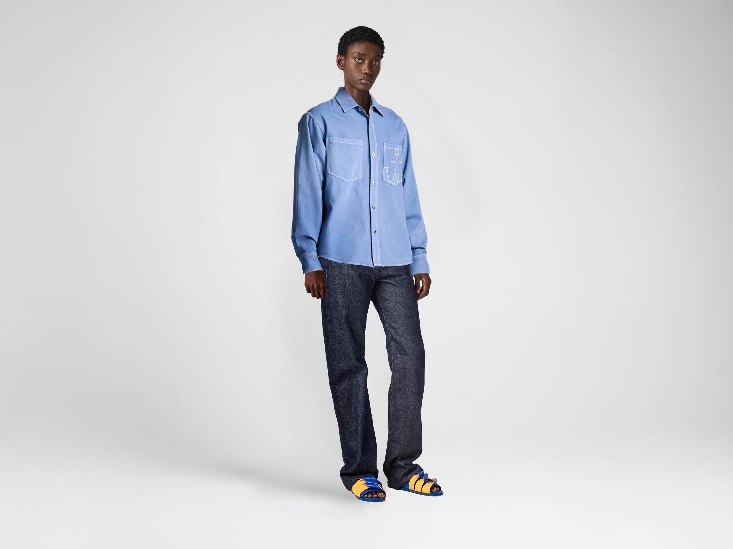 WOMENS OVERSIZED SHIRT IN FRENCH BLUE