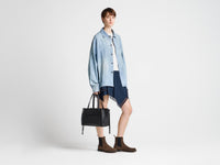 WOMENS SLANT POCKET SHIRT IN PALE BLUE