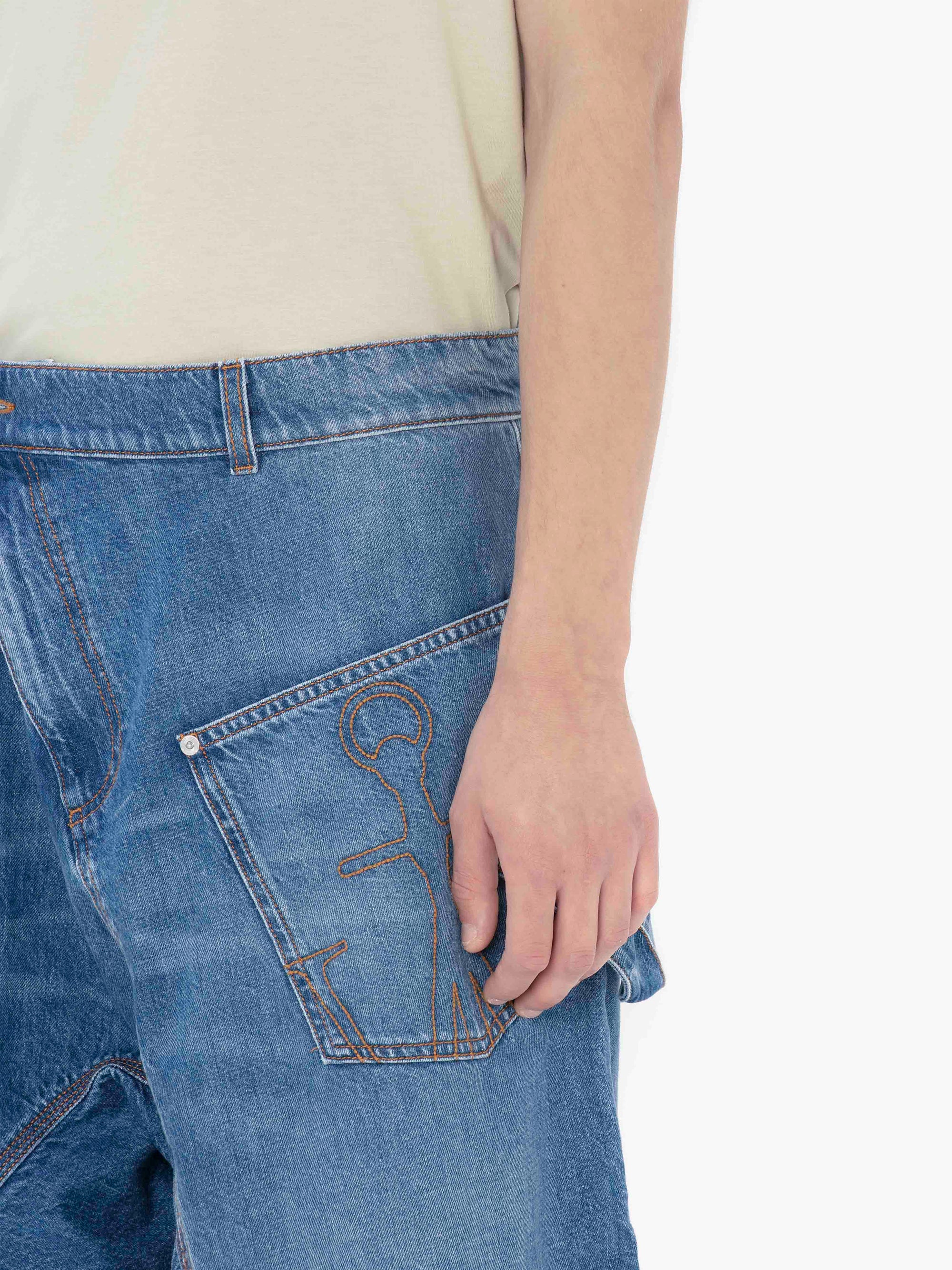 TWISTED WORKWEAR DENIM SHORTS