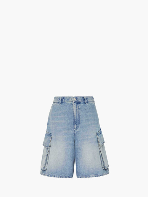 CARGO DENIM SHORTS