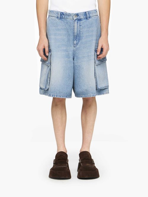 CARGO DENIM SHORTS