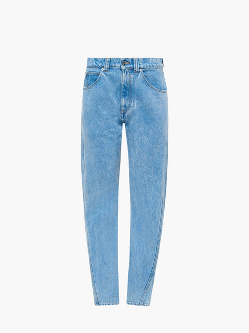 TWISTED SLIM LEG DENIM JEANS