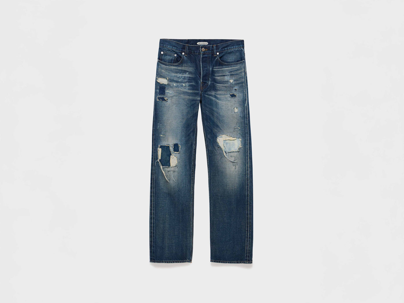 MENS STRAIGHT LEG DENIM JEANS IN DARK-BLUE