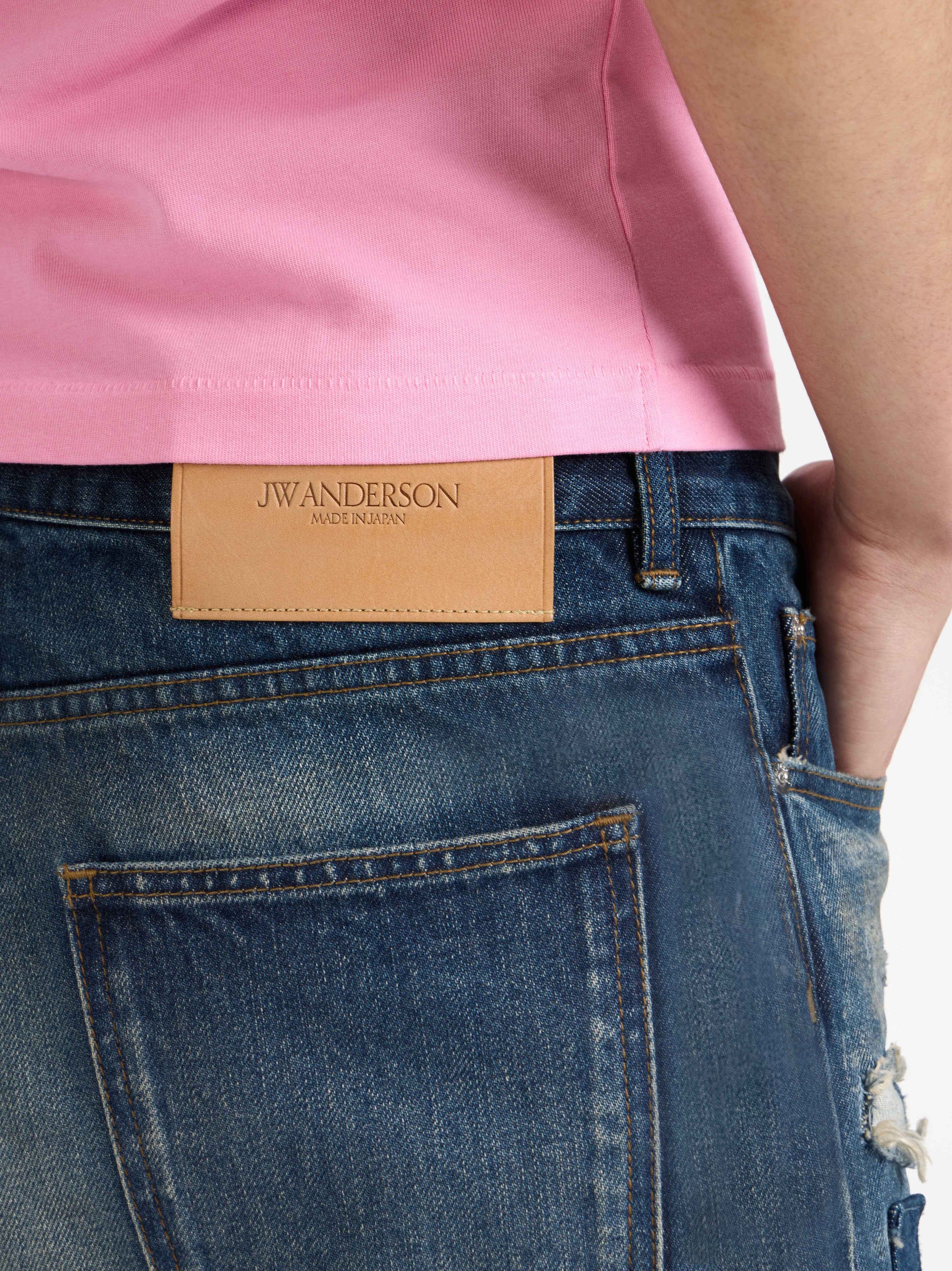 MENS STRAIGHT LEG DENIM JEANS IN DARK-BLUE