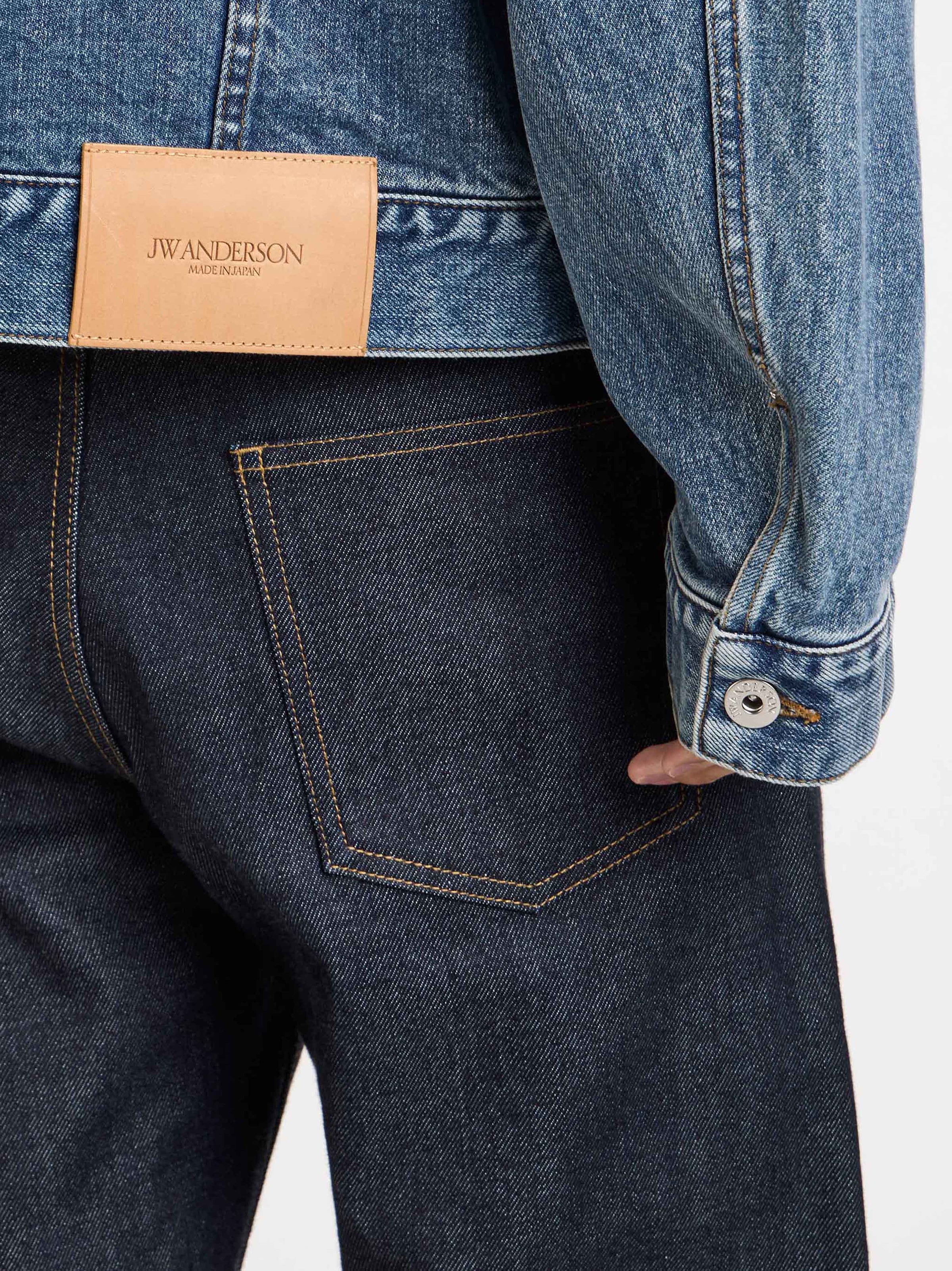 STRAIGHT LEG DENIM JEANS IN INDIGO