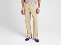 MENS STRAIGHT LEG DENIM JEANS IN BEIGE