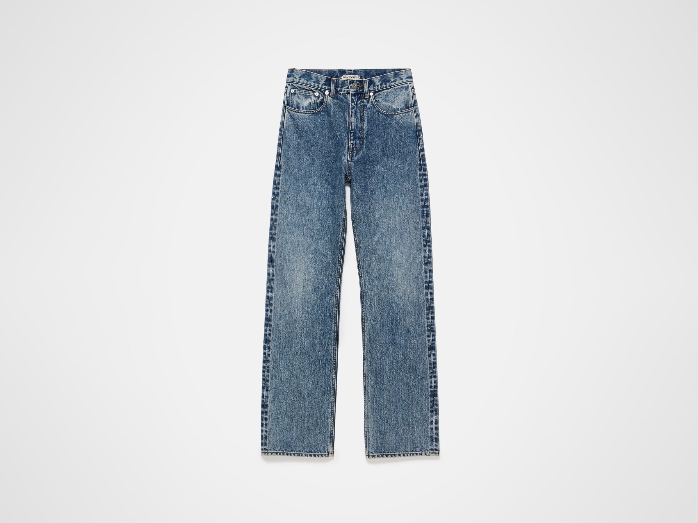straight leg jeans mid blue Product Front 5