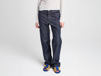 WOMENS STRAIGHT LEG DENIM JEANS IN INDIGO