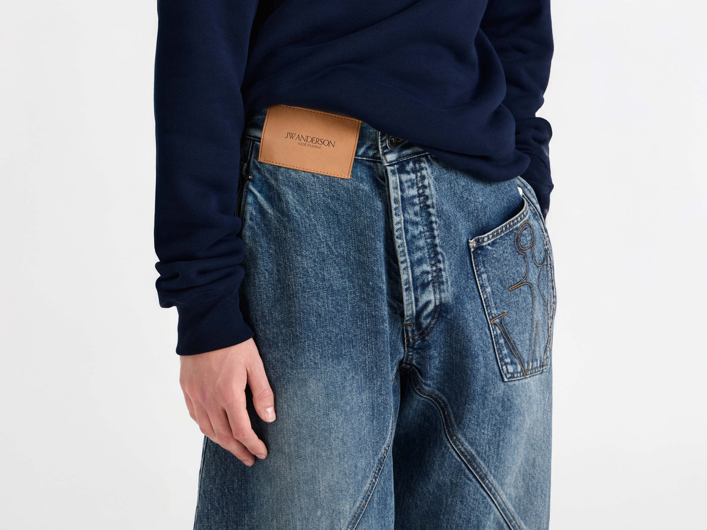 twisted workwear jeans mid blue 1 Model Back 7