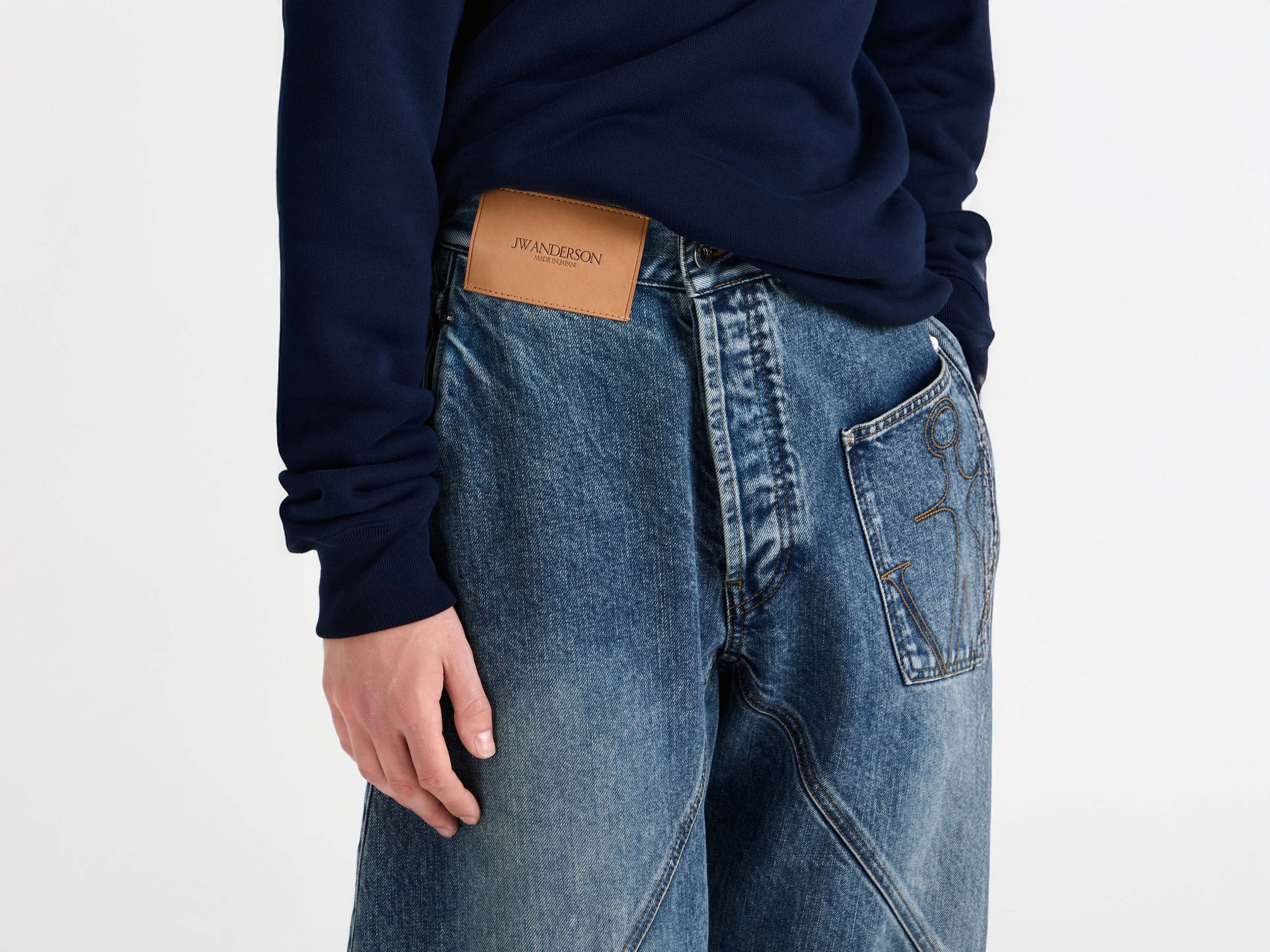 twisted workwear jeans mid blue 1 Model Back 7