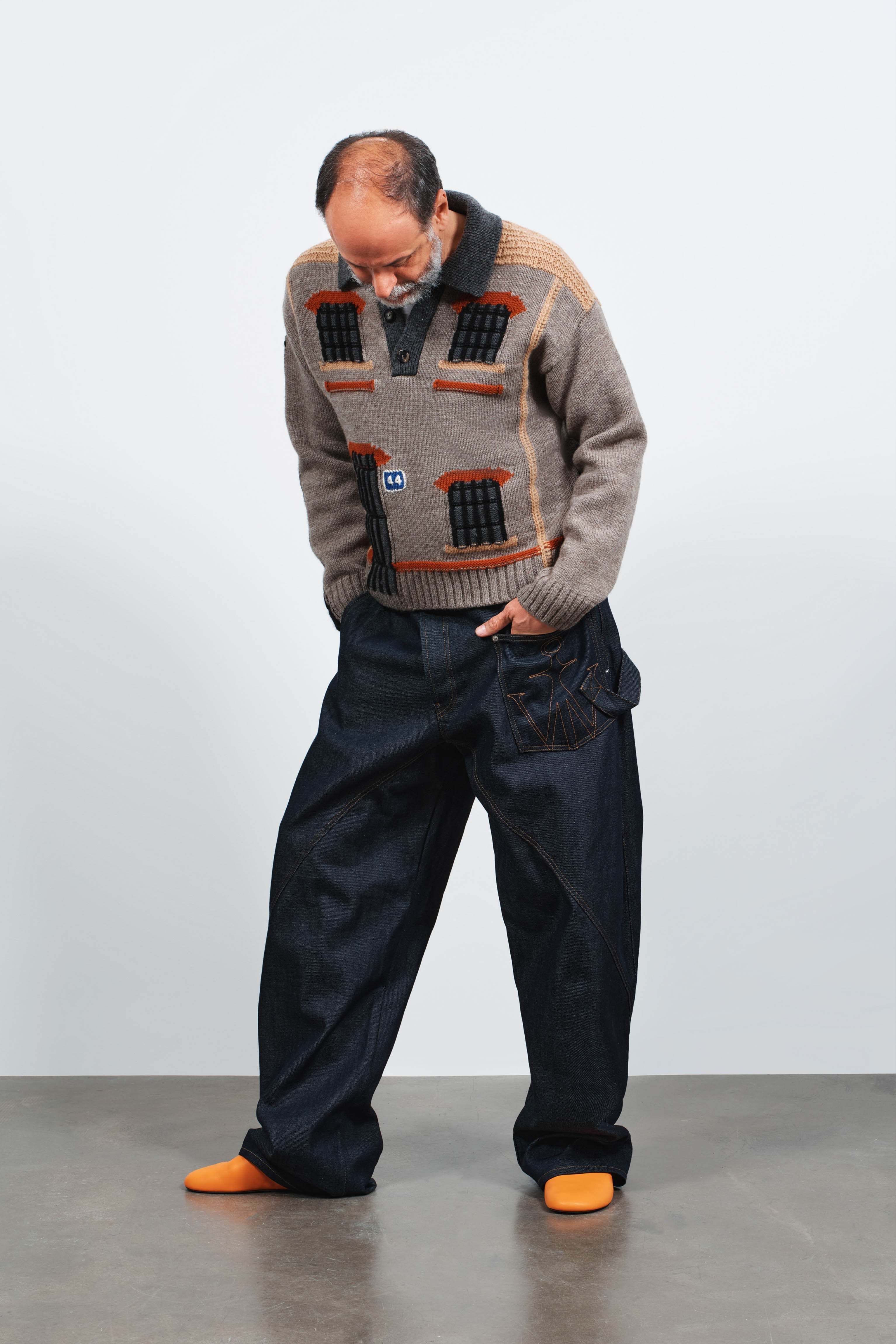 jw.anderson デニム JW Anderson Men's Twisted Workwear Jeans - Bergdorf Goodman