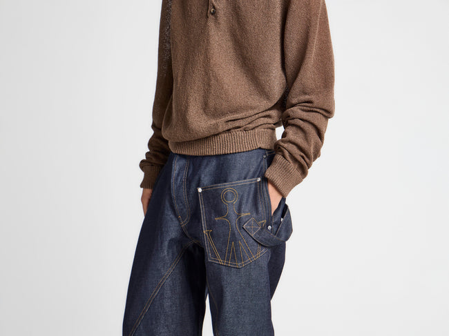 MENS TWISTED WORKWEAR DENIM JEANS IN INDIGO