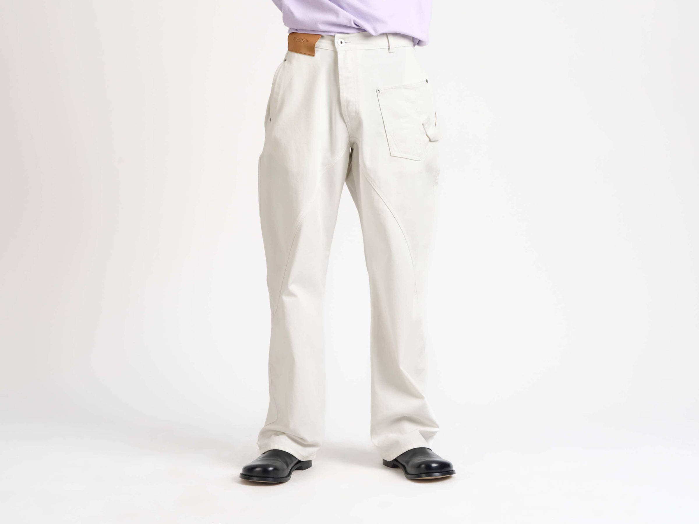 twisted workwear jeans off white Model Detail 1