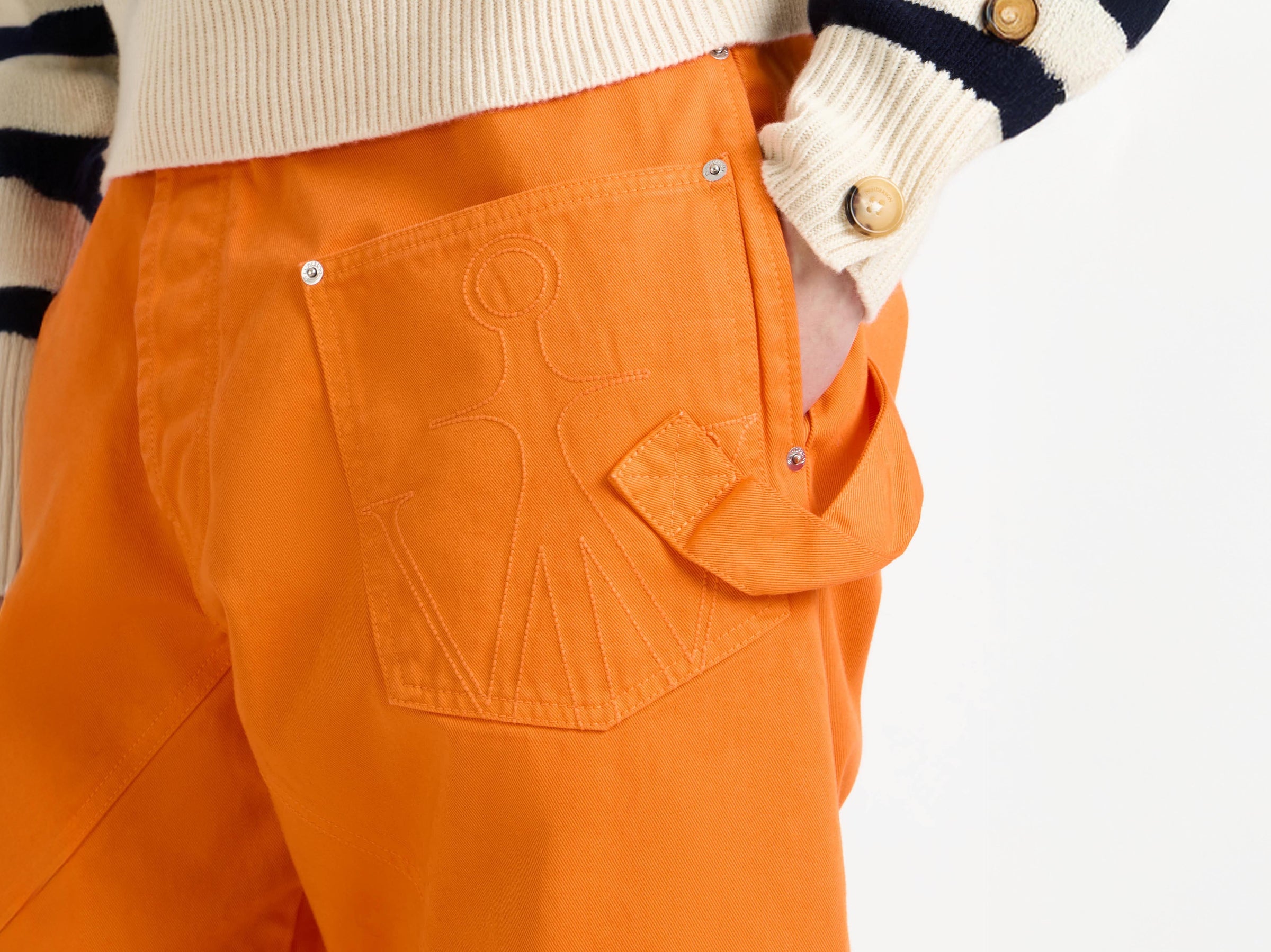 twisted workwear jeans bright orange 1 Model Back 9