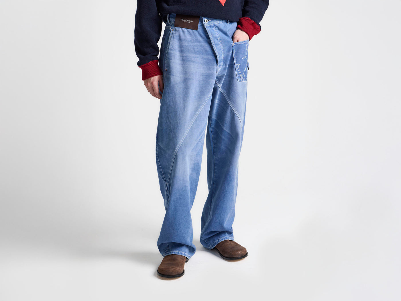MENS TWISTED WORKWEAR DENIM JEANS IN FRENCH BLUE