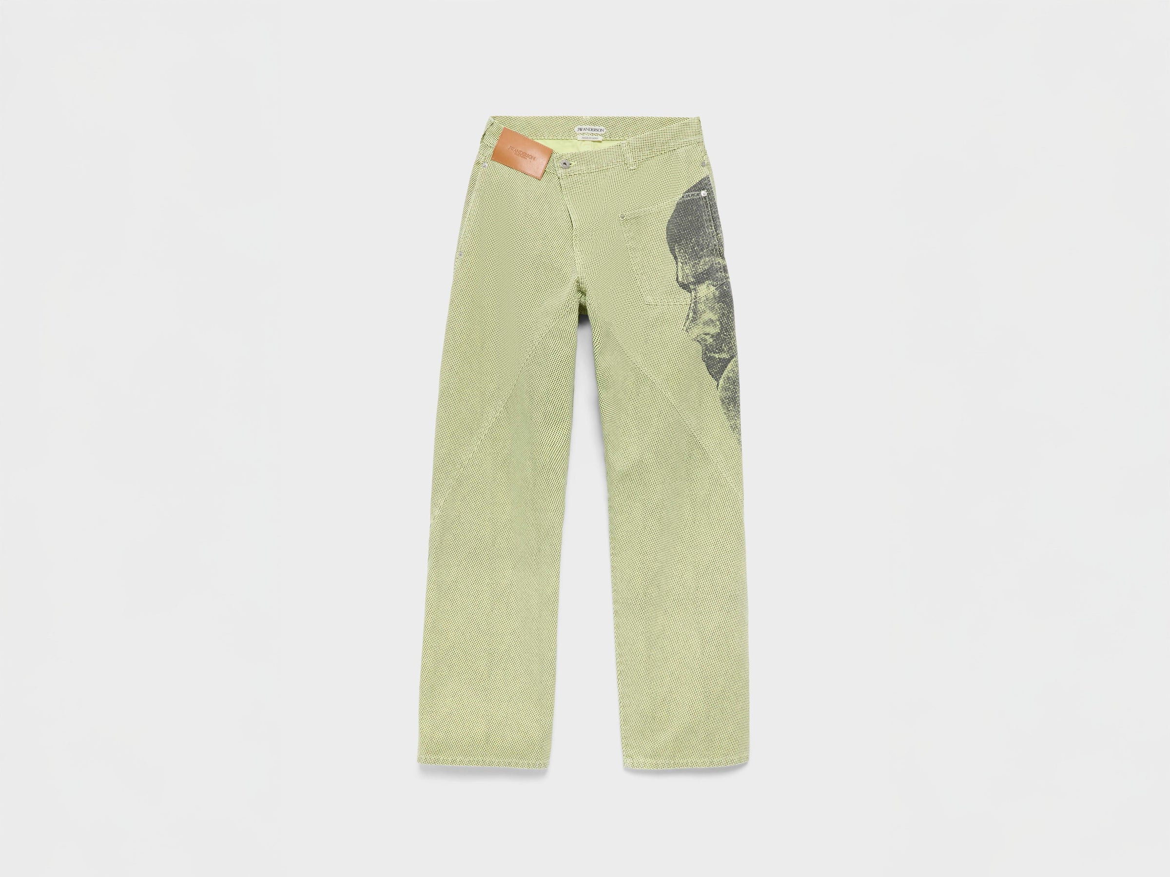 MENS TWISTED WORKWEAR DENIM JEANS IN PALE YELLOW