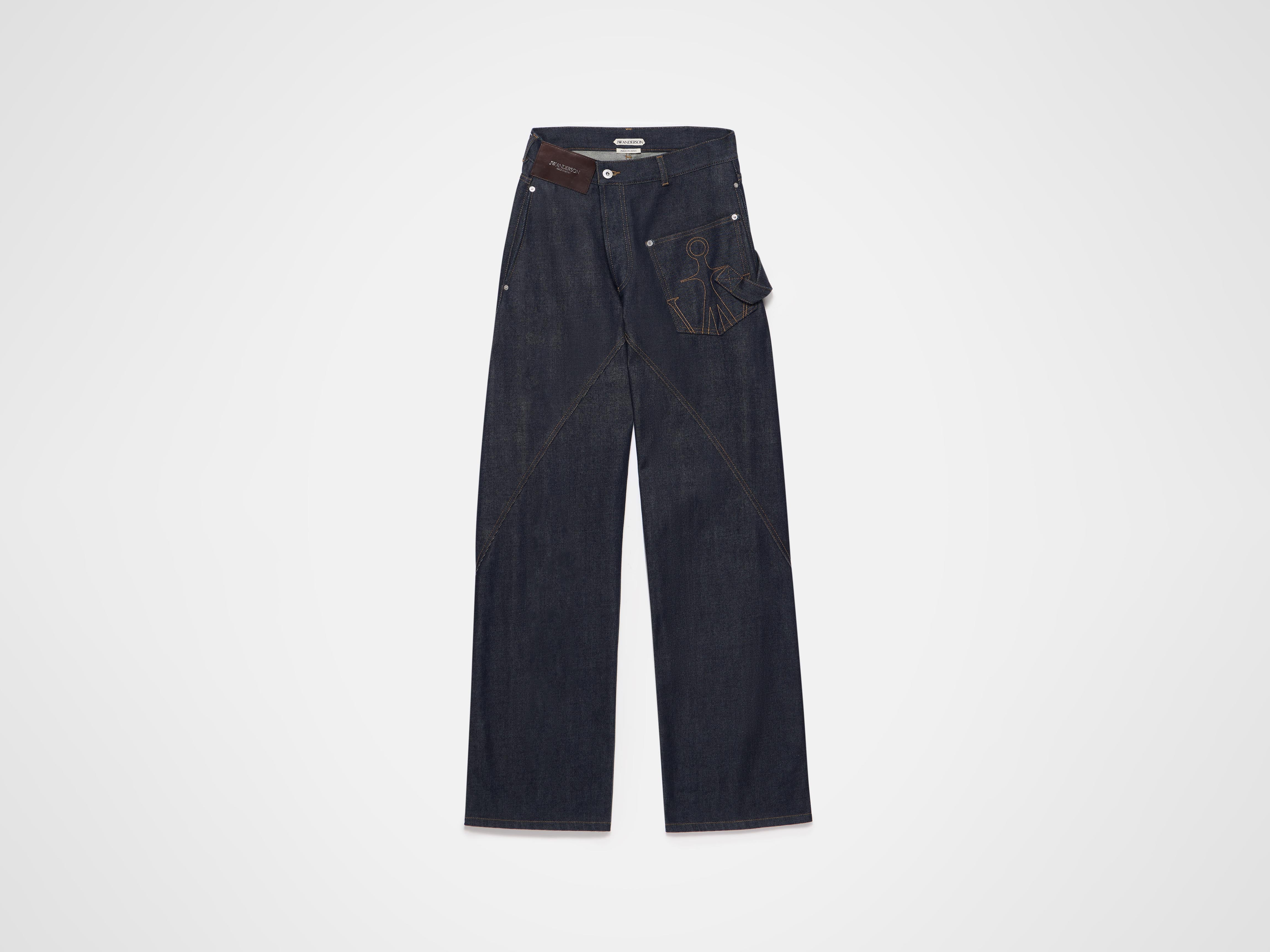 WOMENS TWISTED WORKWEAR DENIM JEANS IN INDIGO in INDIGO
