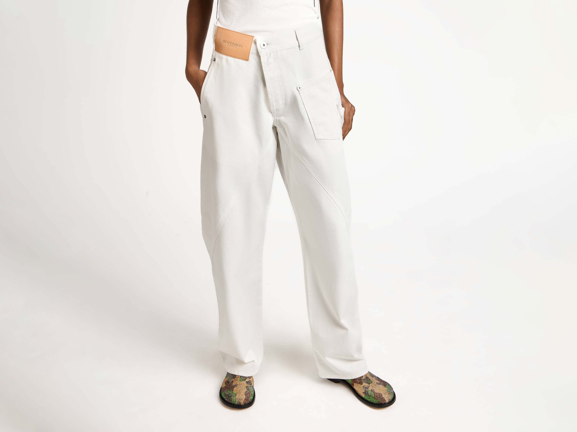twisted workwear jeans off white 1 Model Detail 1