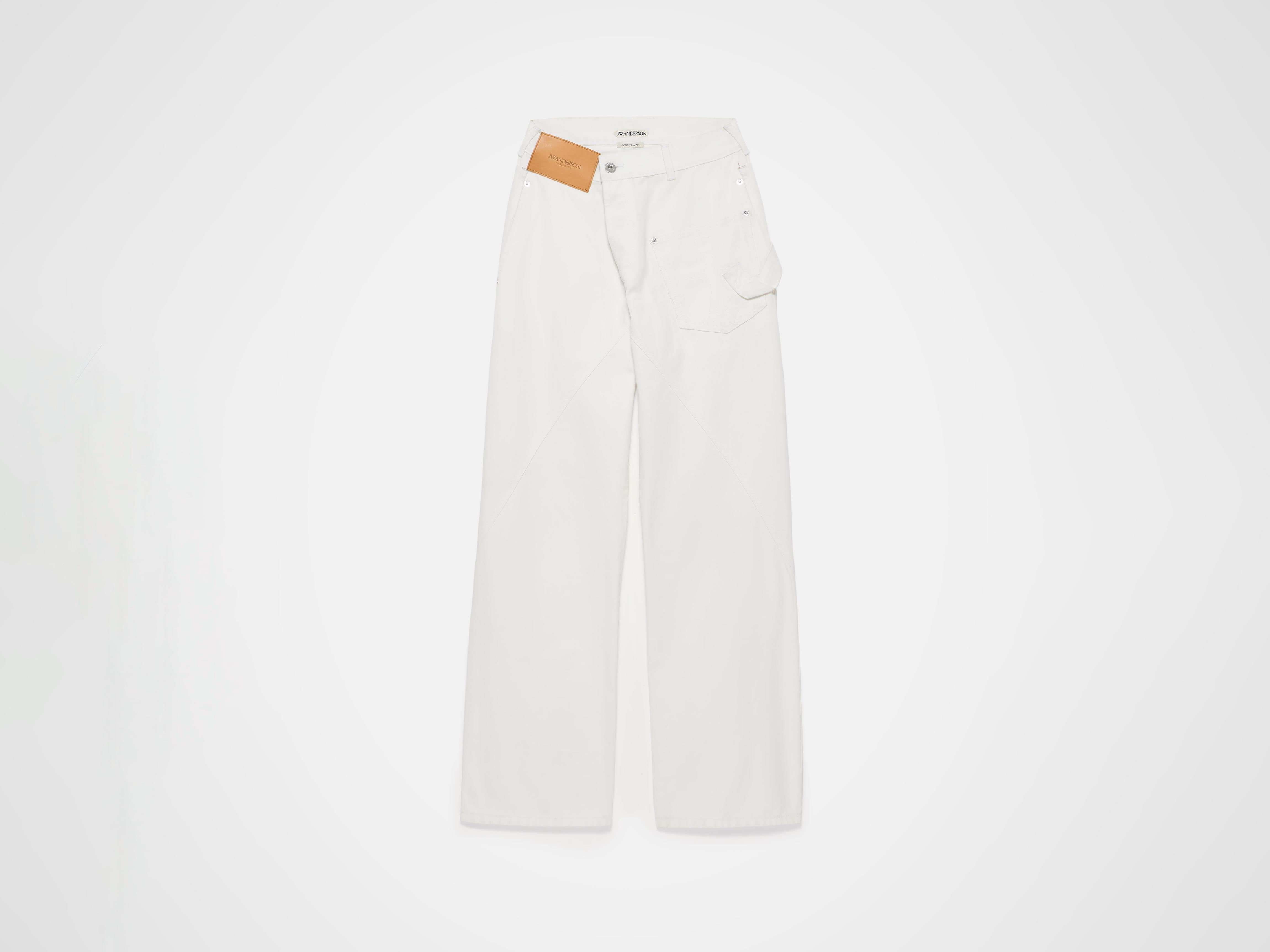 パンツ S layered work denim White WOMENS TWISTED WORKWEAR DENIM JEANS IN OFF WHITE in OFF WHITE