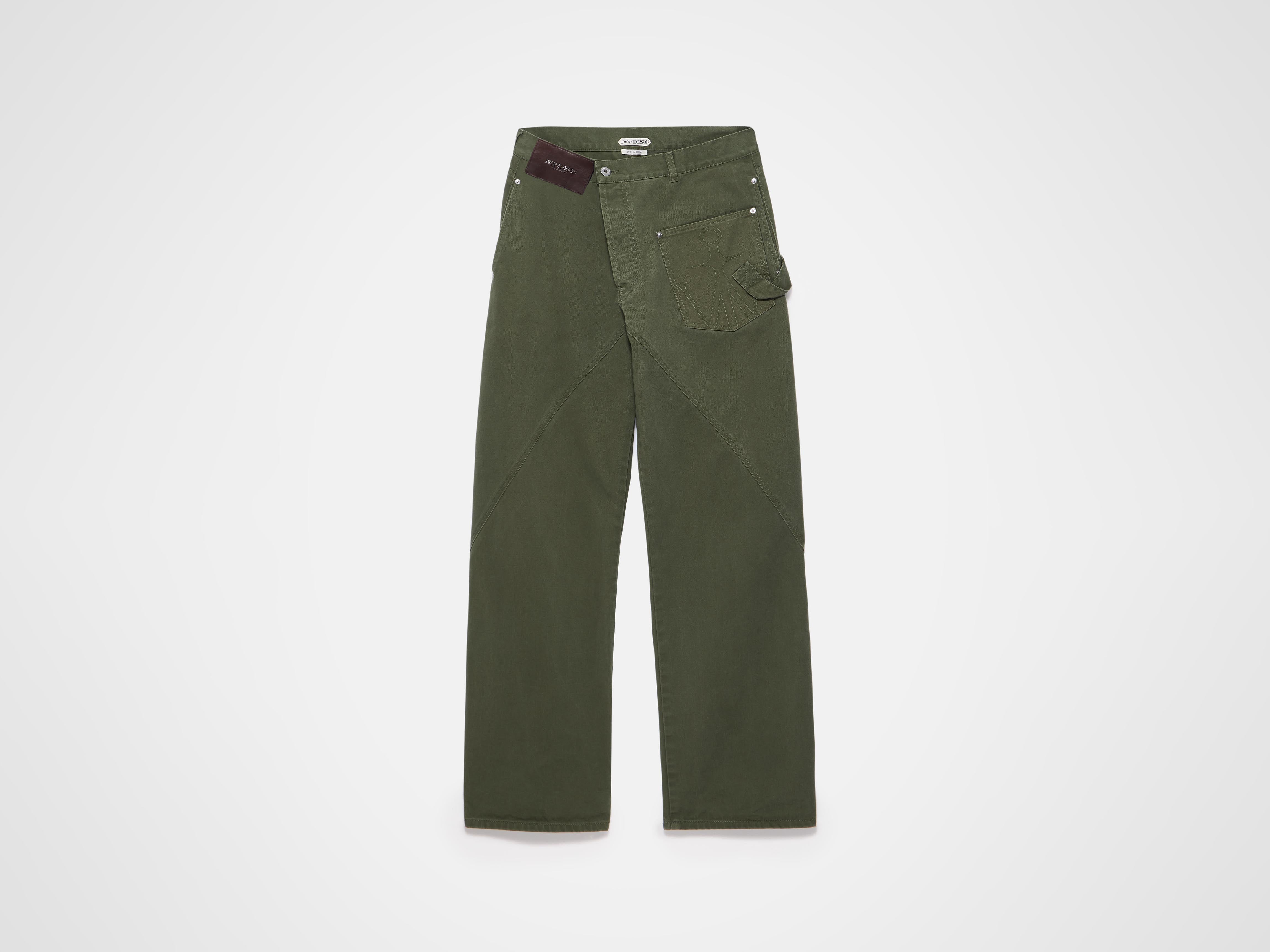 WOMENS TWISTED WORKWEAR DENIM JEANS IN WASHED GREEN in WASHED