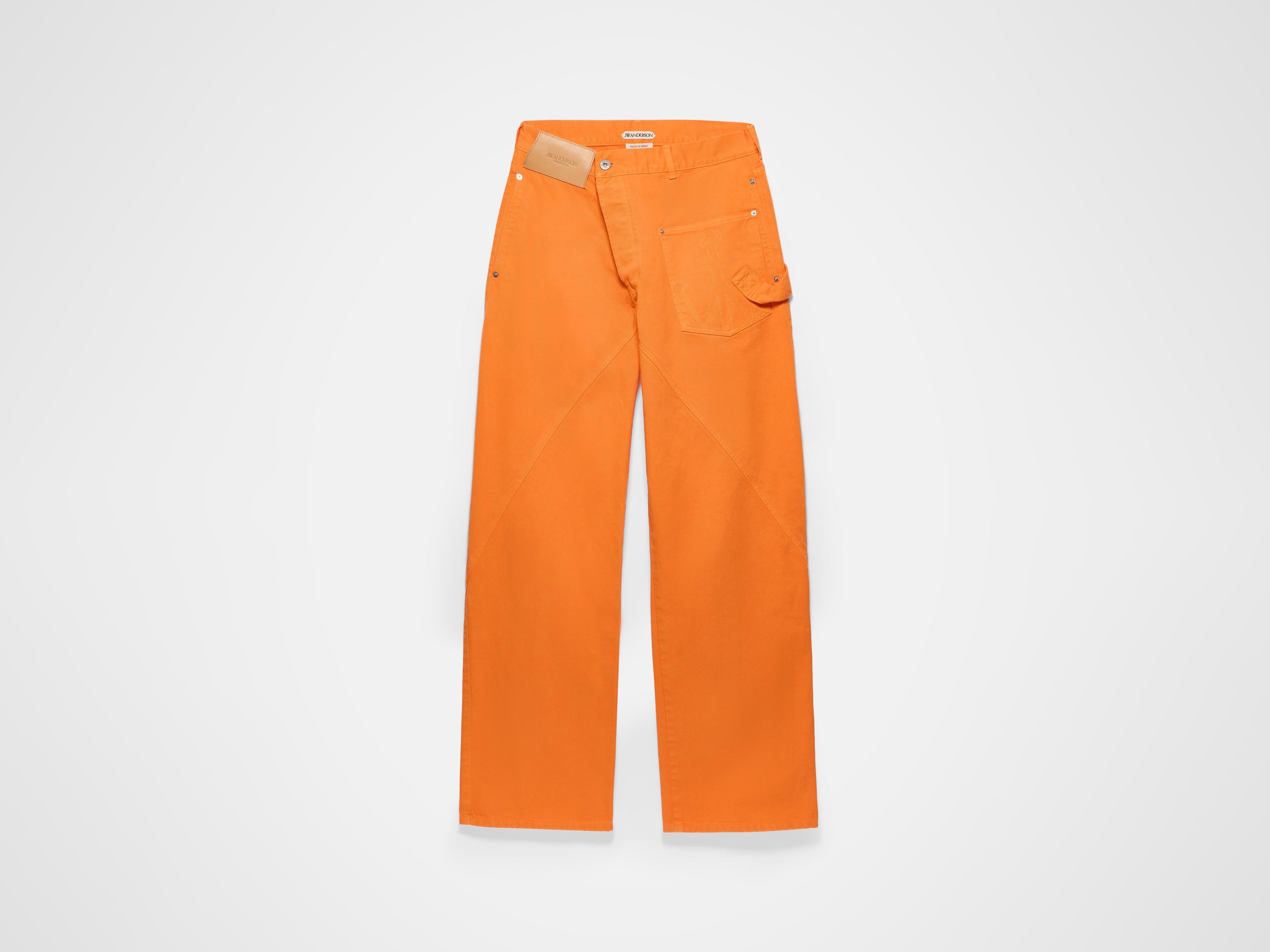 WOMENS TWISTED WORKWEAR JEANS IN BRIGHT ORANGE in BRIGHT